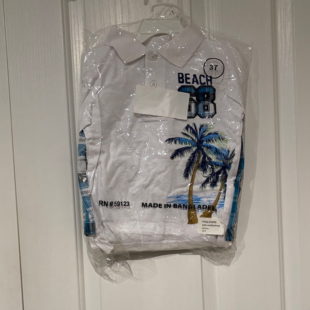 Beach Graphic White Shirt